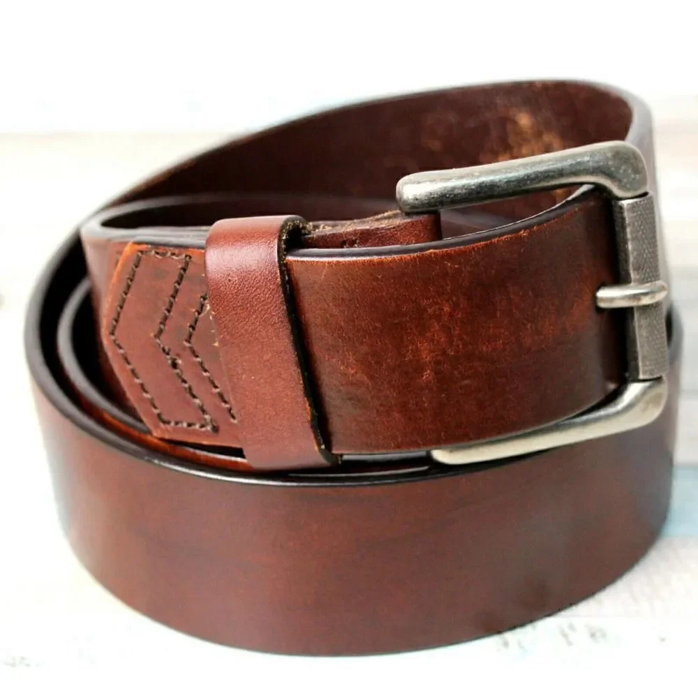 SADDLE BROWN GENUINE LEATHER 1 1/2